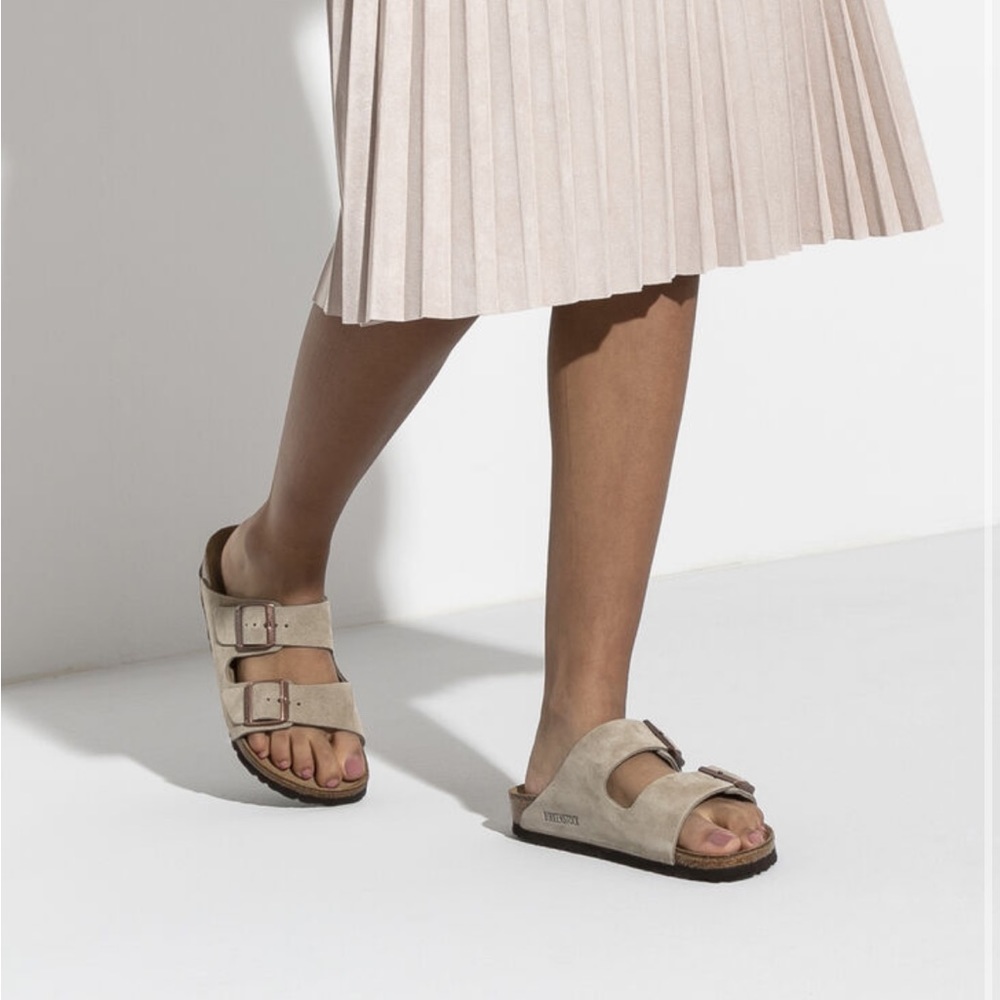 Birkenstock Arizona Taupe Suede 38 Regular Footbed